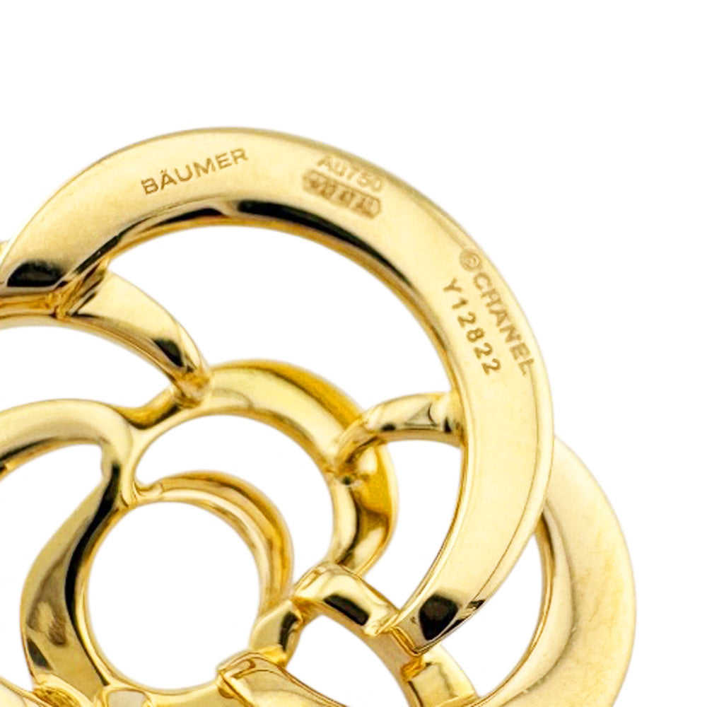 CHANEL シャネル カメリア ネックレス 18金 K18イエローゴールド