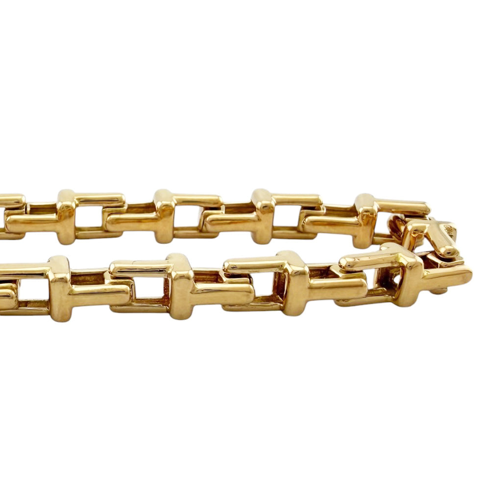 TIFFANY&Co. Tiffany T narrow bracelet 18K K18 pink gold women's