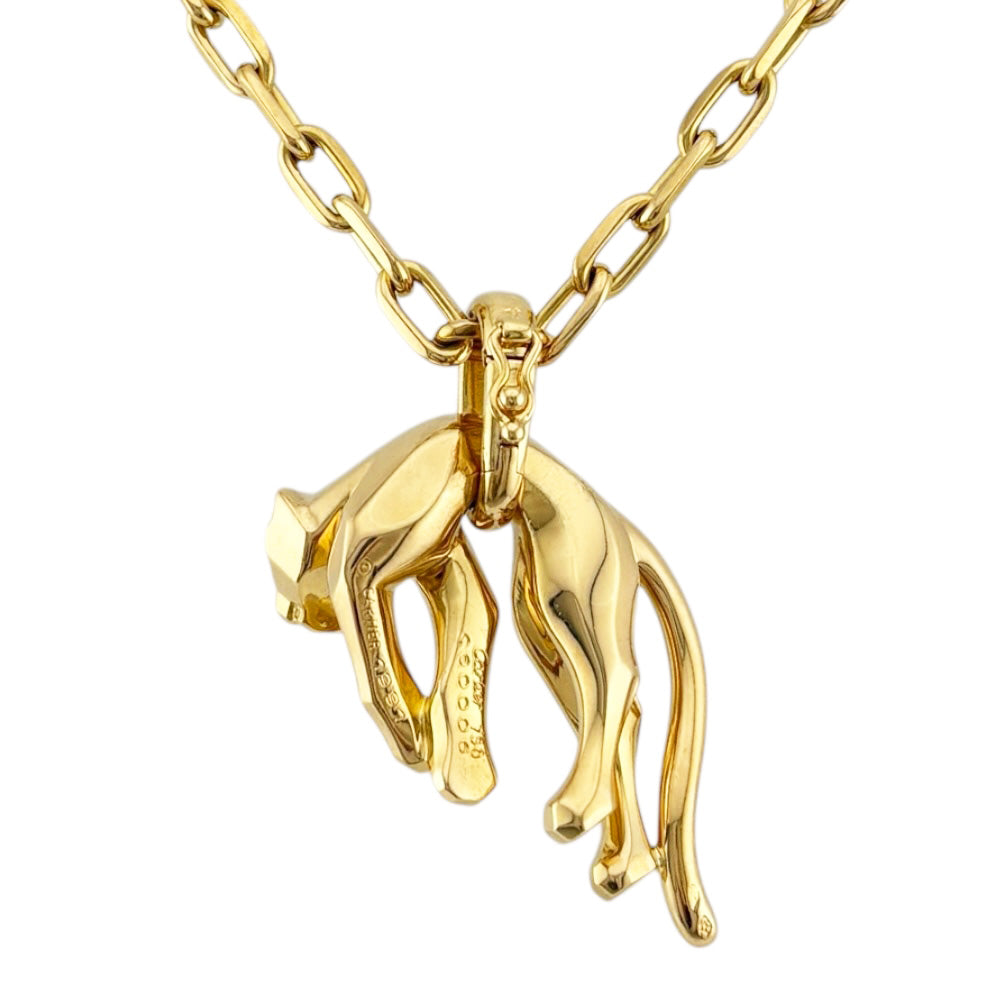 カルティエk18SMパンテールイエローゴールド2駒　1駒づつパッケージ包装。 CARTIER カルティエ パンテール ネックレス 18金 K18イエローゴールド