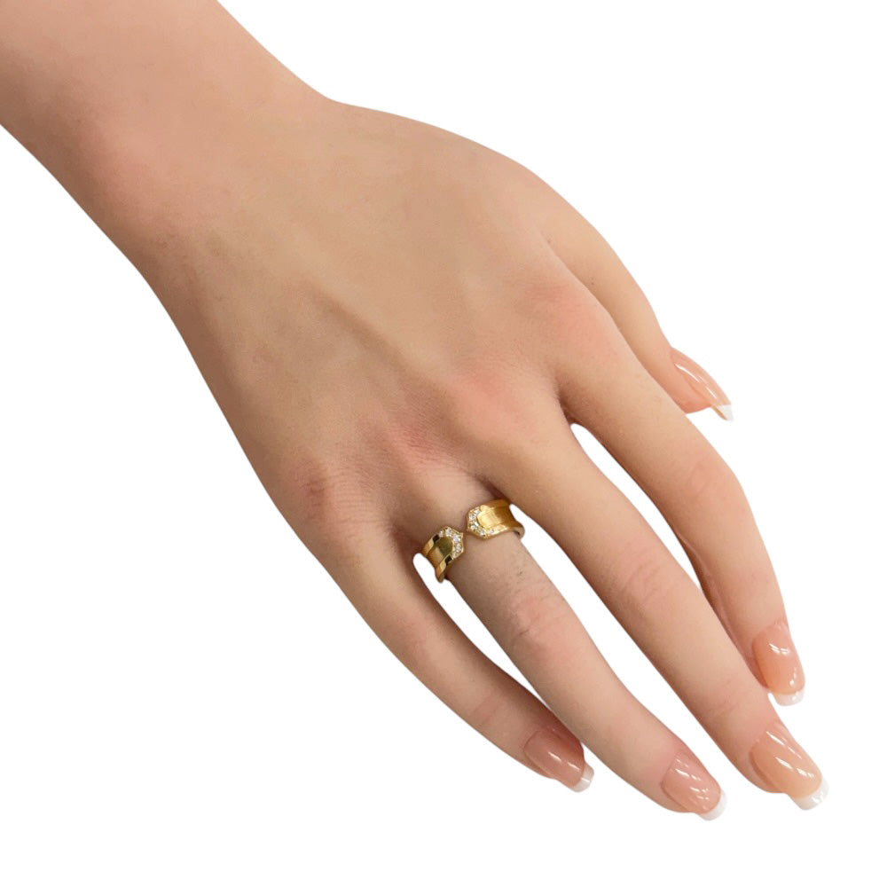 CARTIER 卡地亚 2C 戒指 戒指 13 号 18K K18 黄金钻石 女士二手