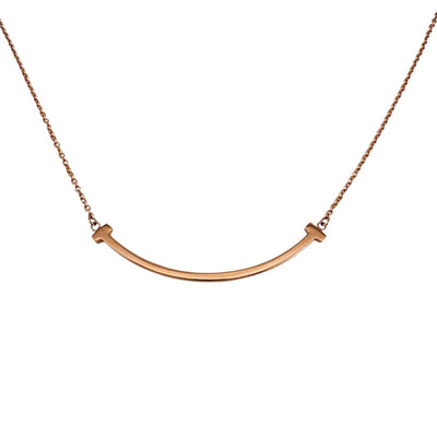 TIFFANY&Co. ティファニー Tスマイル ネックレス 18金 K18ピンク