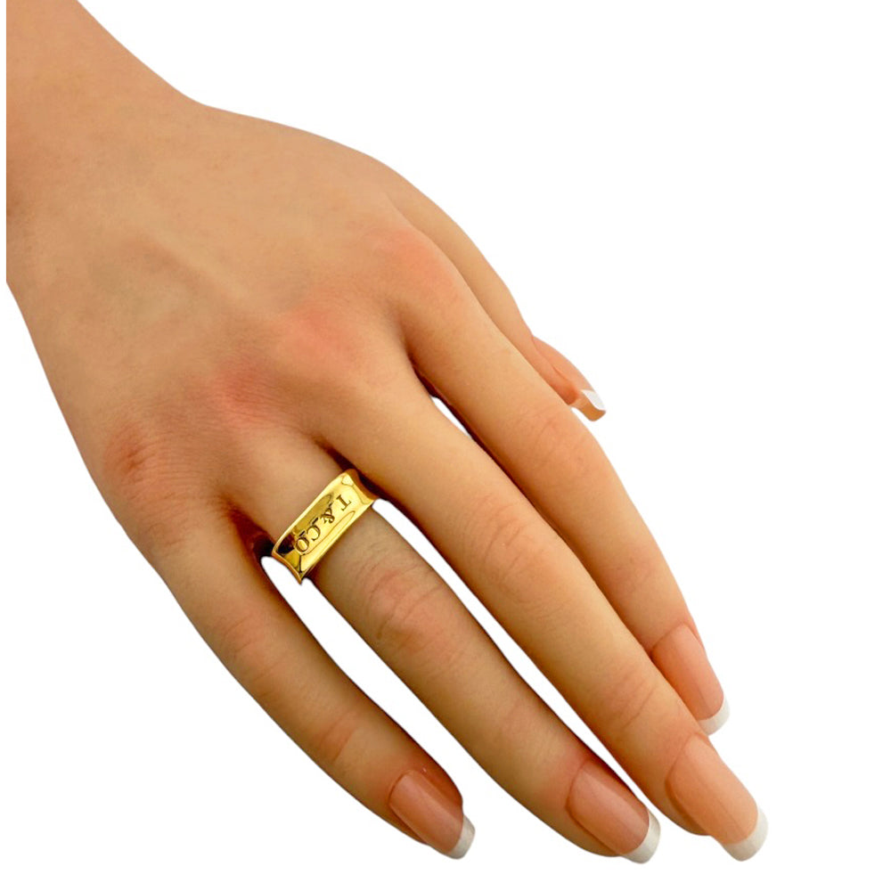 TIFFANY&Co. ティファニー 1837 スクエア リング 指輪 9号 18金 K18