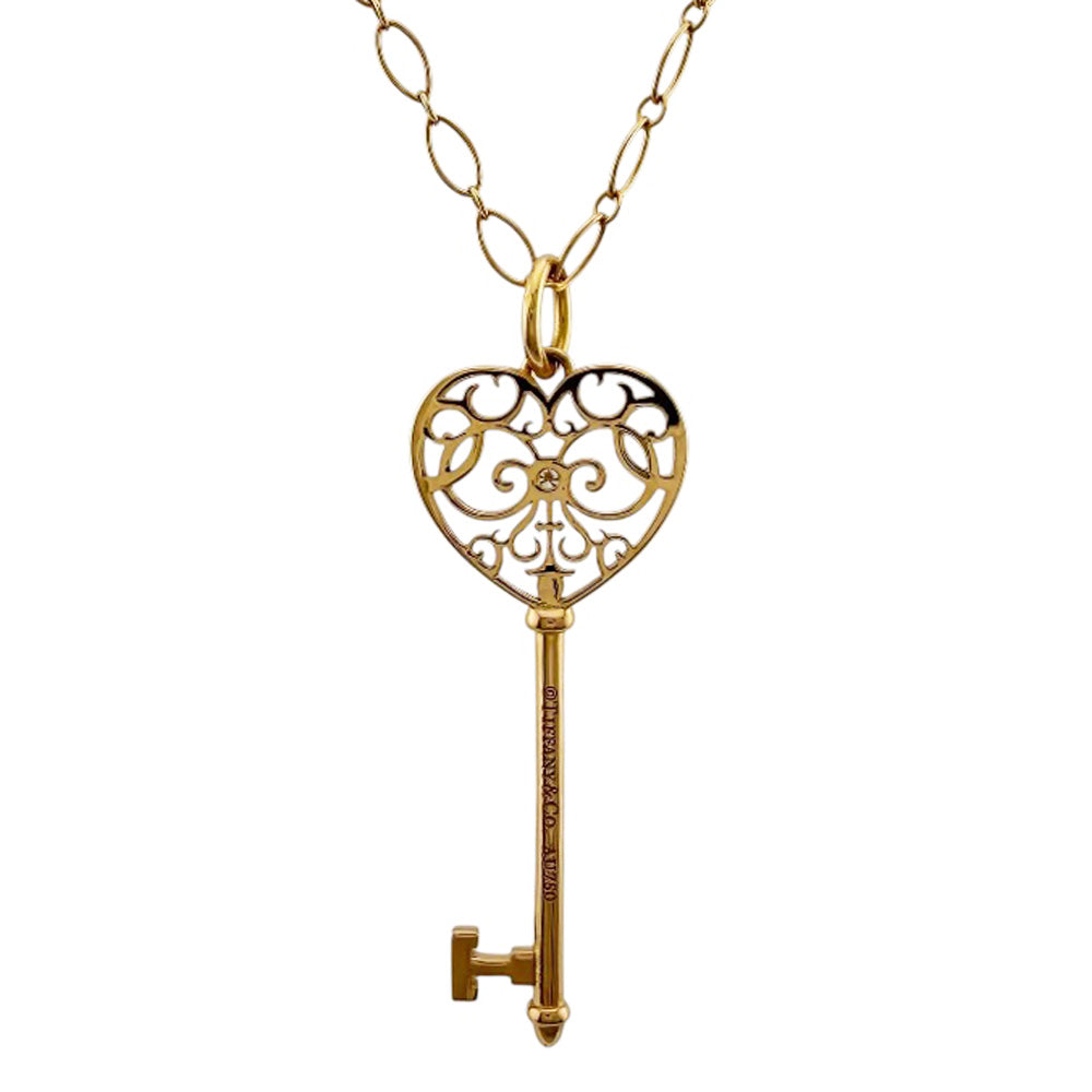 TIFFANY&Co. ティファニー エンチャート ハート ネックレス 18金 K18