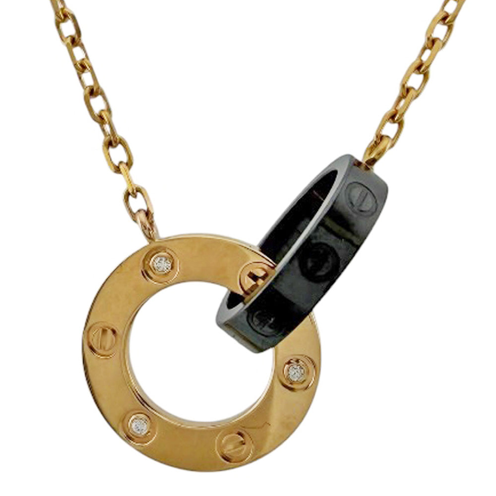 CARTIER カルティエ ラブサークル ネックレス 18金 K18ピンクゴールド
