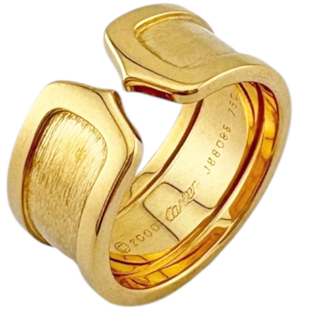 CARTIER カルティエ C2 ワイド リング 指輪 15号 18金 K18イエロー