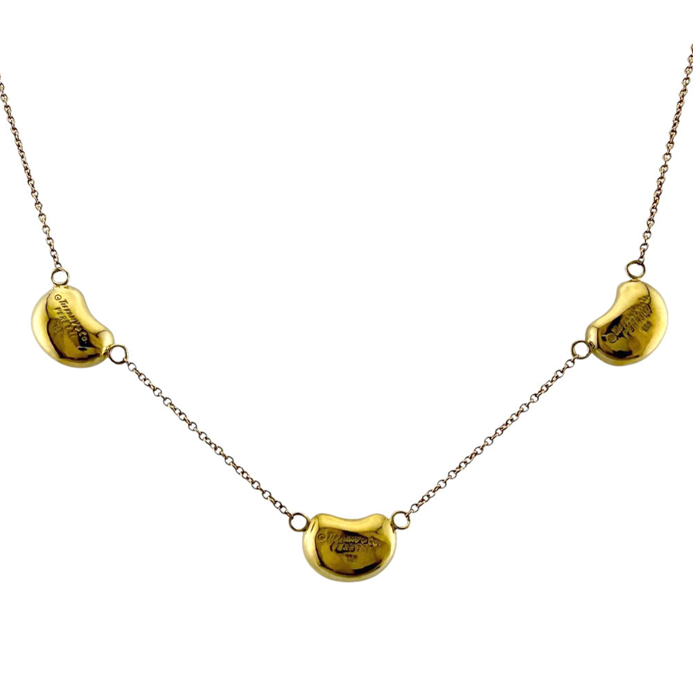 TIFFANY&Co. ティファニー ビーン ネックレス 18金 K18イエロー