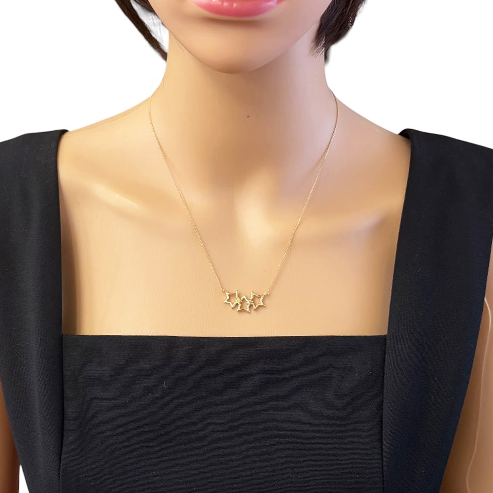 TIFFANY&Co. ティファニー トリプルスター ネックレス 18金 K18