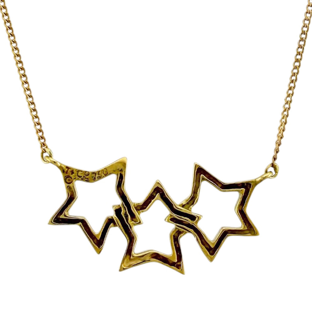 TIFFANY&Co. ティファニー トリプルスター ネックレス 18金 K18