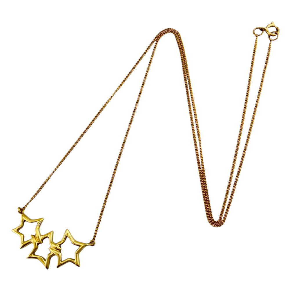 TIFFANY&Co. Tiffany Triple Star Necklace 18K K18 Yellow Gold
