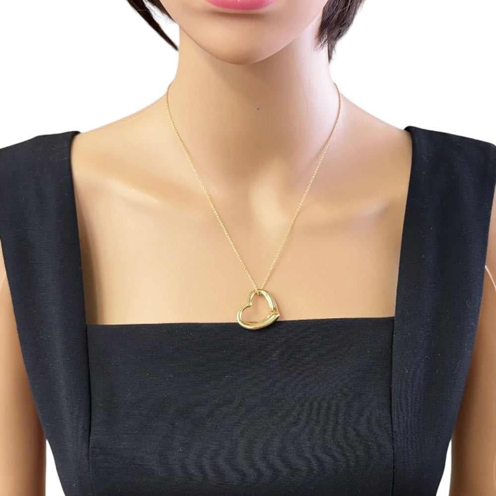 TIFFANY&Co. ティファニー オープンハート ネックレス 18金 K18