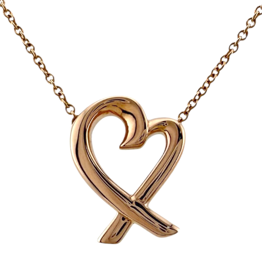TIFFANY&Co. ティファニー ラビング ハート ネックレス 18金 K18ピンク