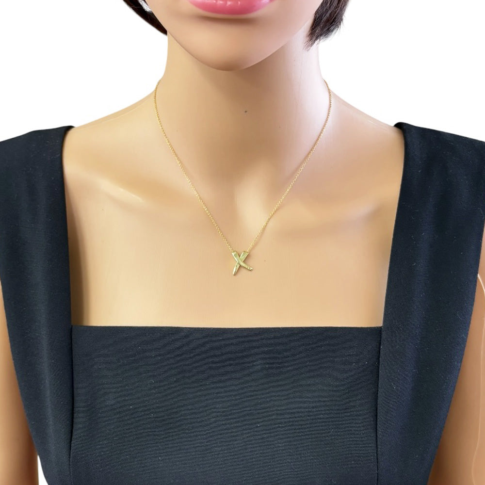TIFFANY&Co. Tiffany Kiss Necklace 18K K18 Yellow Gold Women's Used