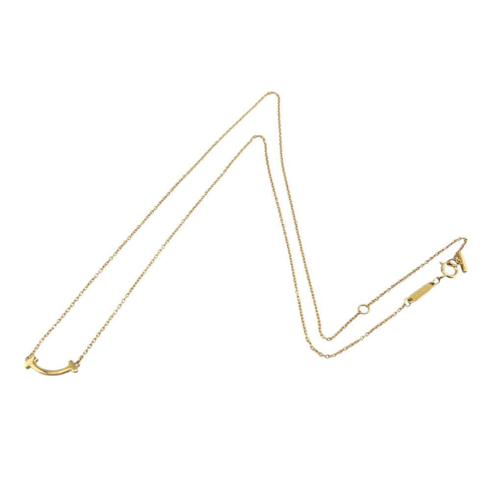 TIFFANY&Co. ティファニー Tスマイル ネックレス 18金 K18イエロー