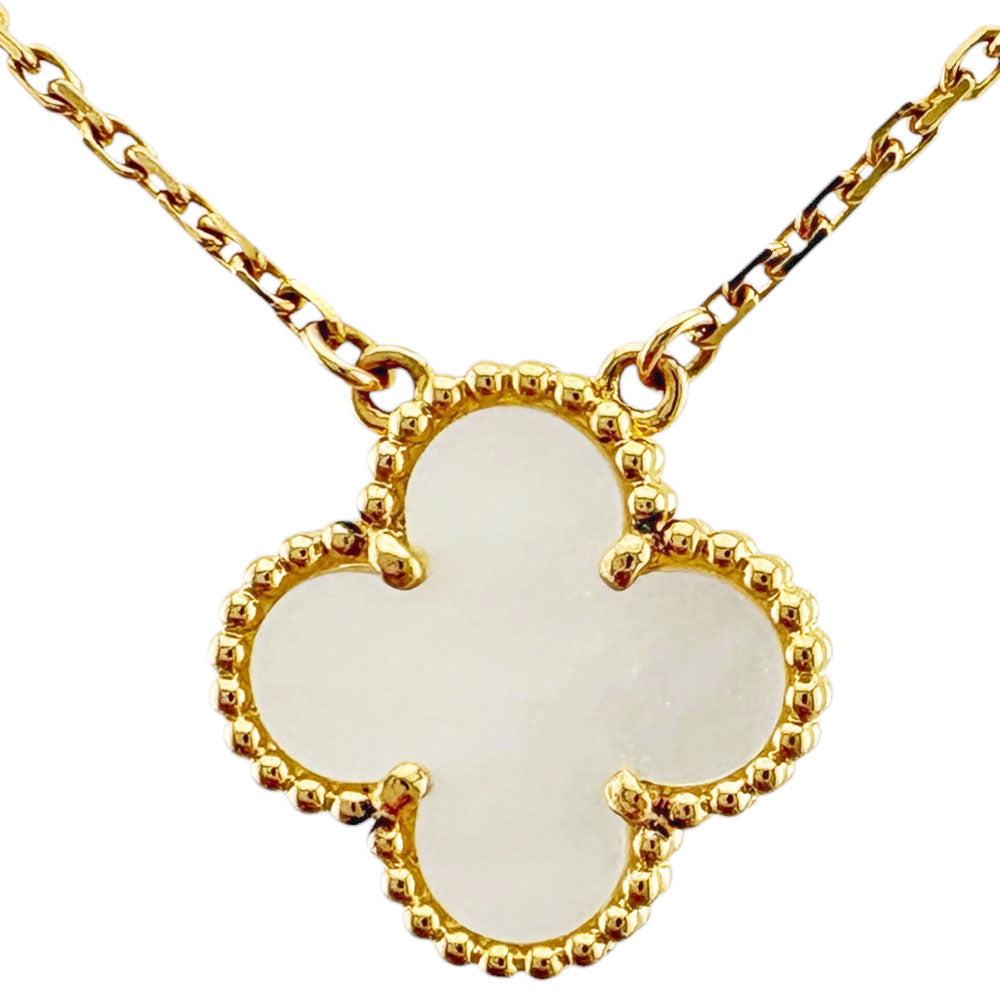 美品 ヴァンクリーフ マザーオブパール ヴィンテージ アルハンブラ ネックレス Van Cleef & Arpels ヴァンクリーフ＆アーペル ヴィンテージ