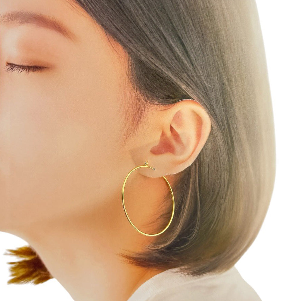 TIFFANY&Co. ティファニー ダイヤモンド フープ ピアス 18金 K18