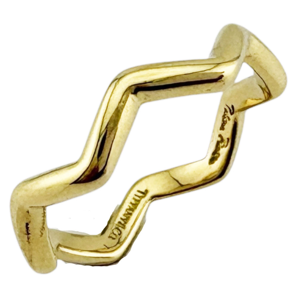 TIFFANY&Co. Tiffany Zigzag Ring Ring No. 15 18K K18 Yellow Gold