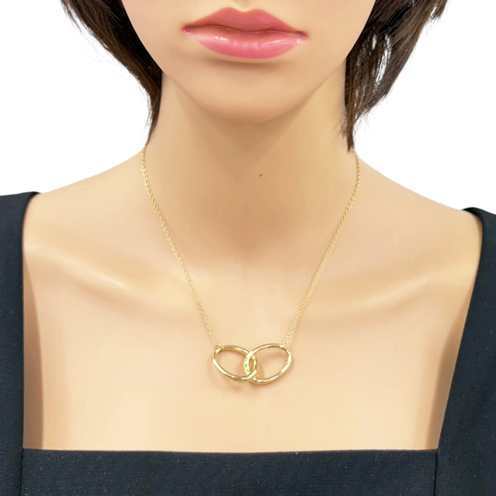 TIFFANY&Co. ティファニー ダブルループ ネックレス 18金 K18イエロー