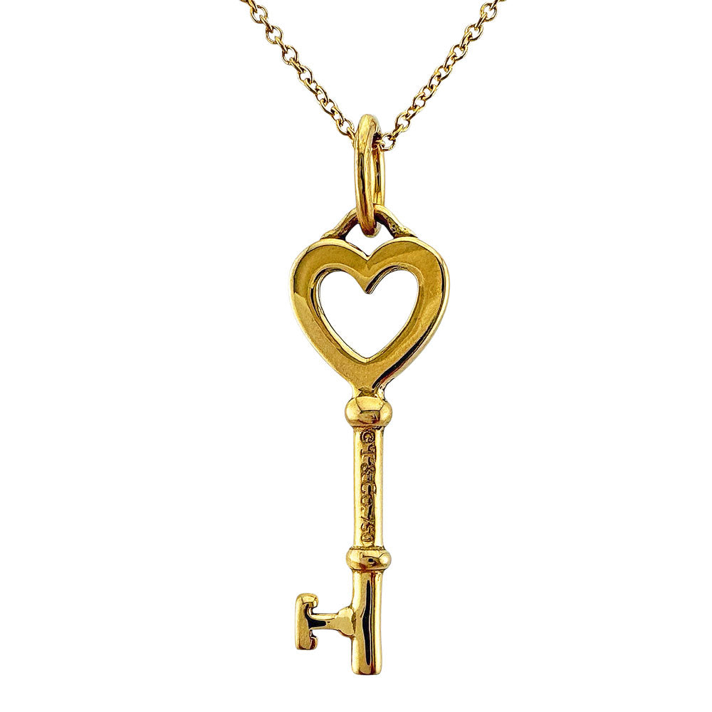 Tiffany & Co. ハートキーゴールド ネックレス TIFFANY&Co. ティファニー ハートキー ネックレス 18金 K18イエロー