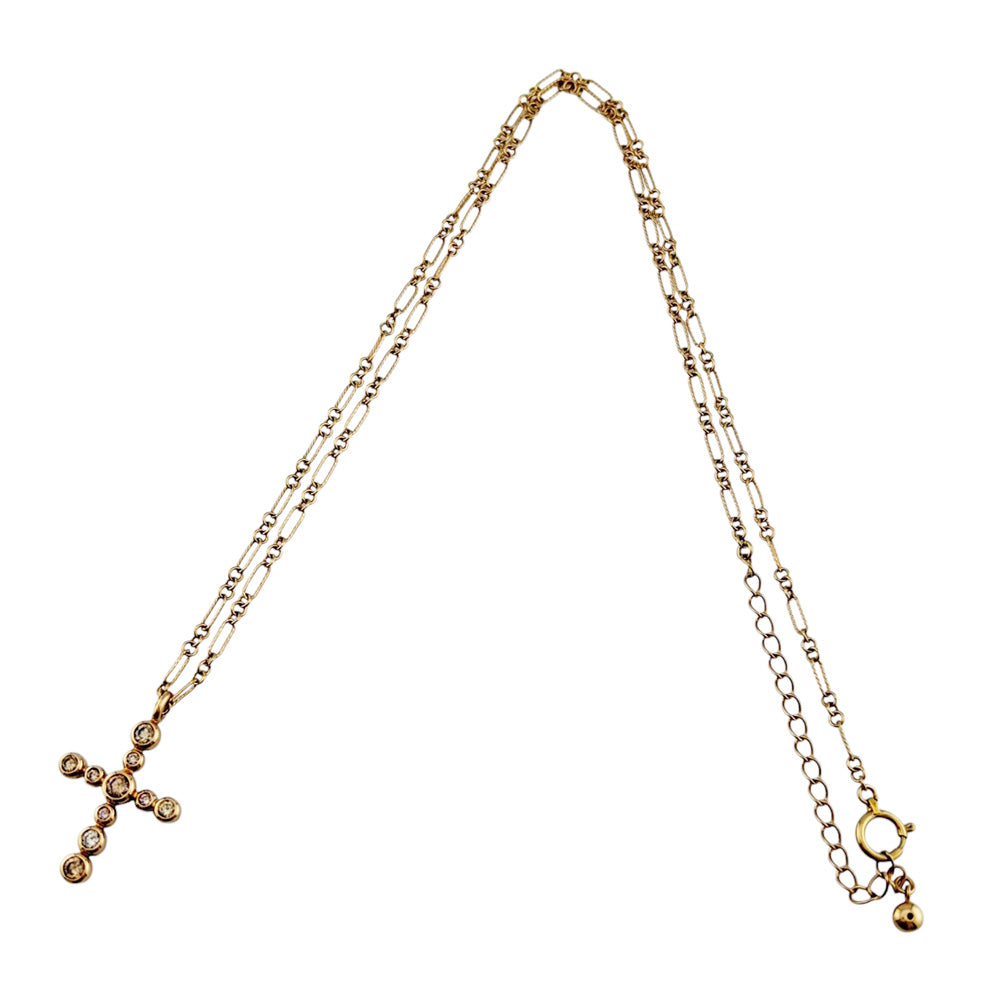 KASHIKEY カシケイ ベゼル クロス ネックレス 18金 K18イエロー