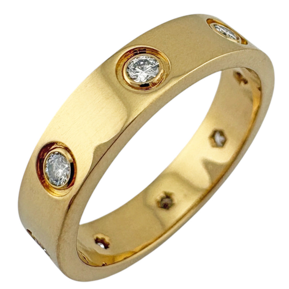 CARTIER カルティエ ミニラブ フルダイヤモンド リング 指輪 8.5号 18