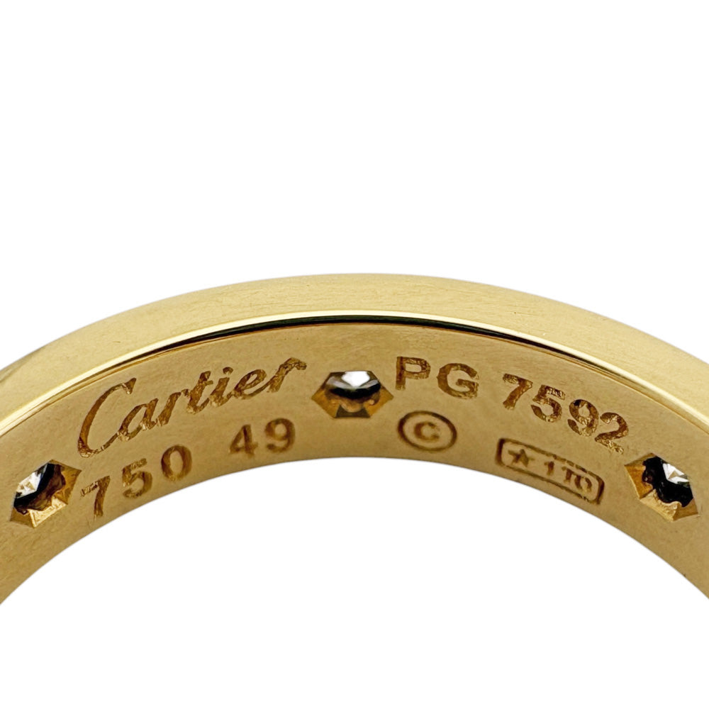 CARTIER カルティエ ミニラブ フルダイヤモンド リング 指輪 8.5号 18