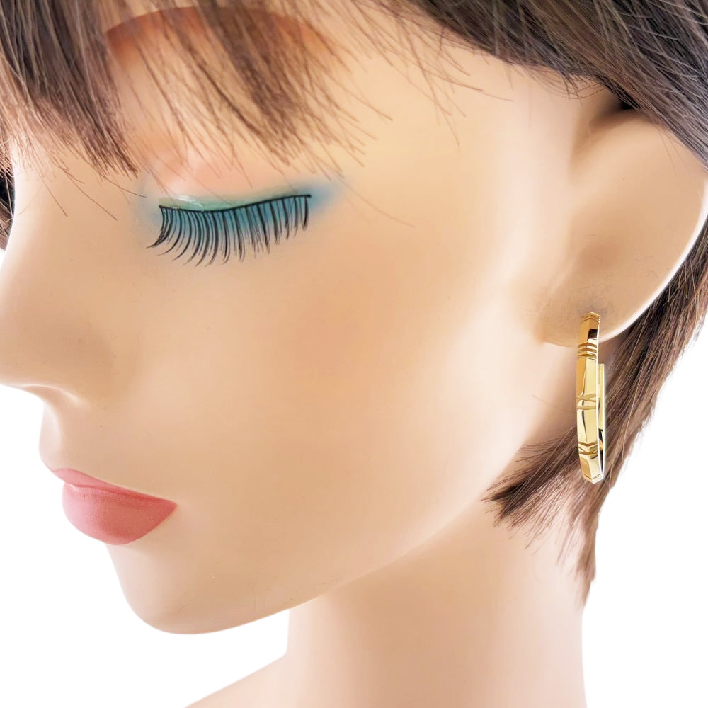 Tiffany&Co. ティファニー　アトラスX フープピアス YG 廃盤 TIFFANY&Co. ティファニー アトラスX フープ ピアス 18金 K18イエロー