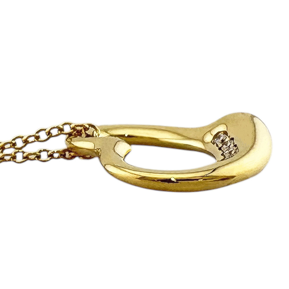 極美品　ティファニー　オープンハート　ネックレス　イエローゴールド　K18 TIFFANY&Co. ティファニー オープンハート ネックレス 18金 K18