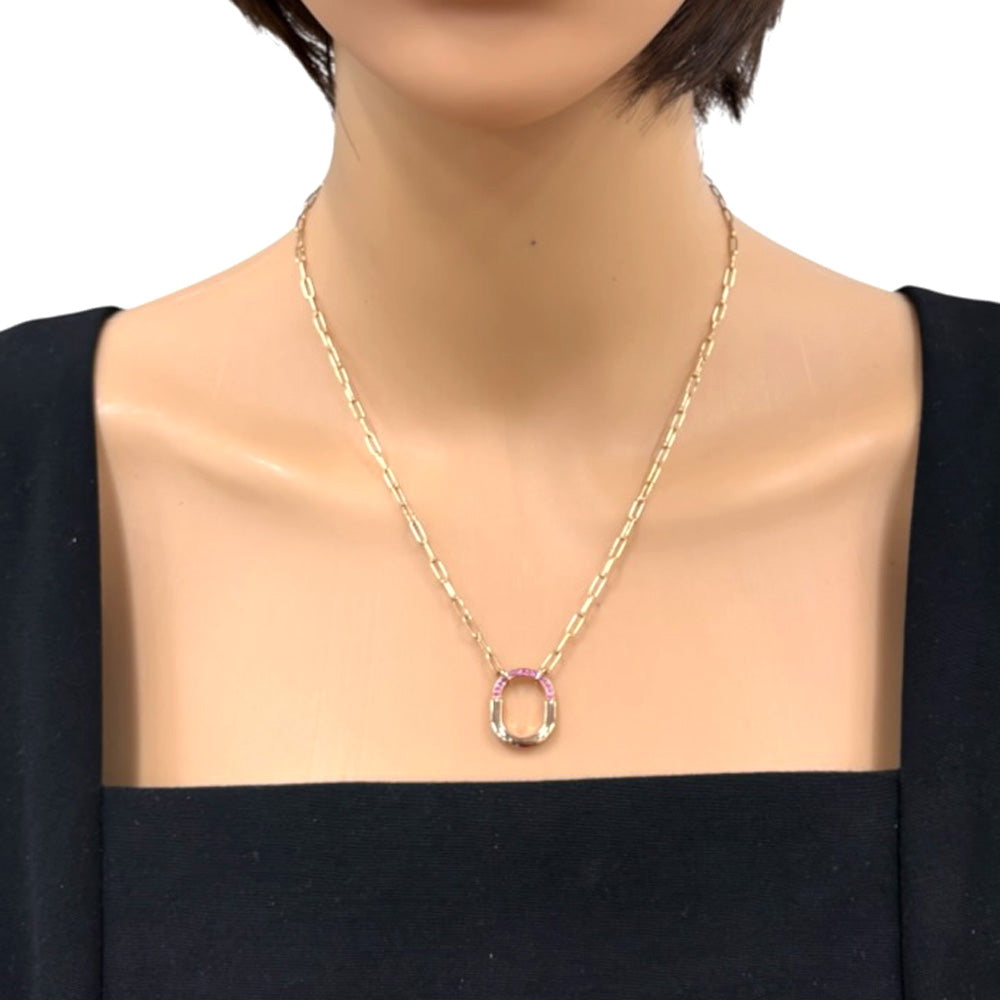 美品 ティファニー l ロッキング ネックレス ピンクゴールド TIFFANY&Co. ティファニー ロック ネックレス 18金 K18ピンクゴールド