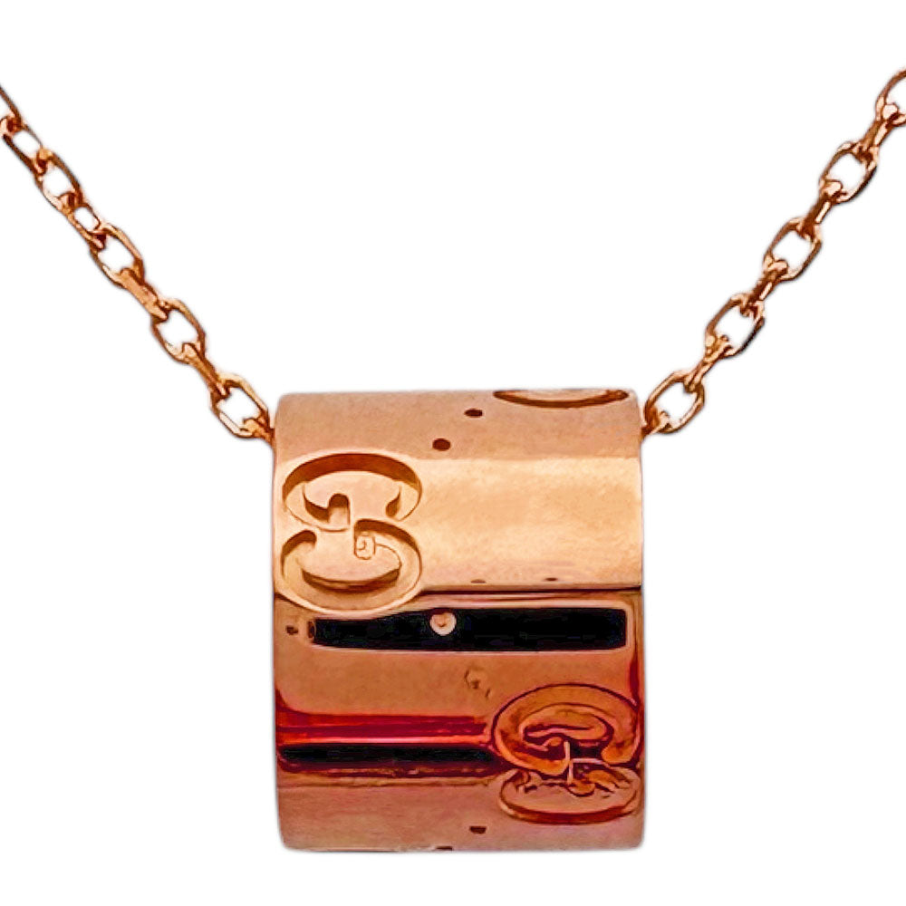 GUCCI グッチ アイコン ネックレス 18金 K18ピンクゴールド レディース
