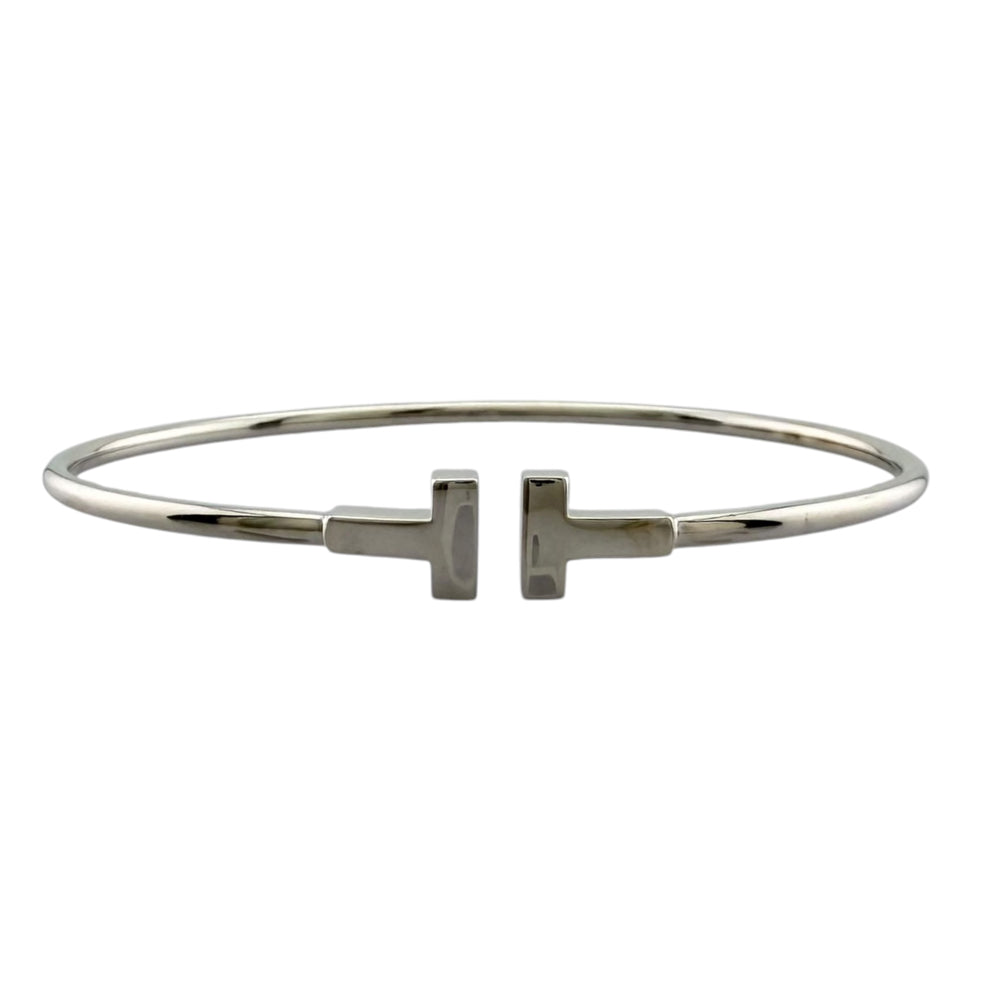 TIFFANY&Co. ティファニー Tワイヤー バングル 18金 K18ホワイト