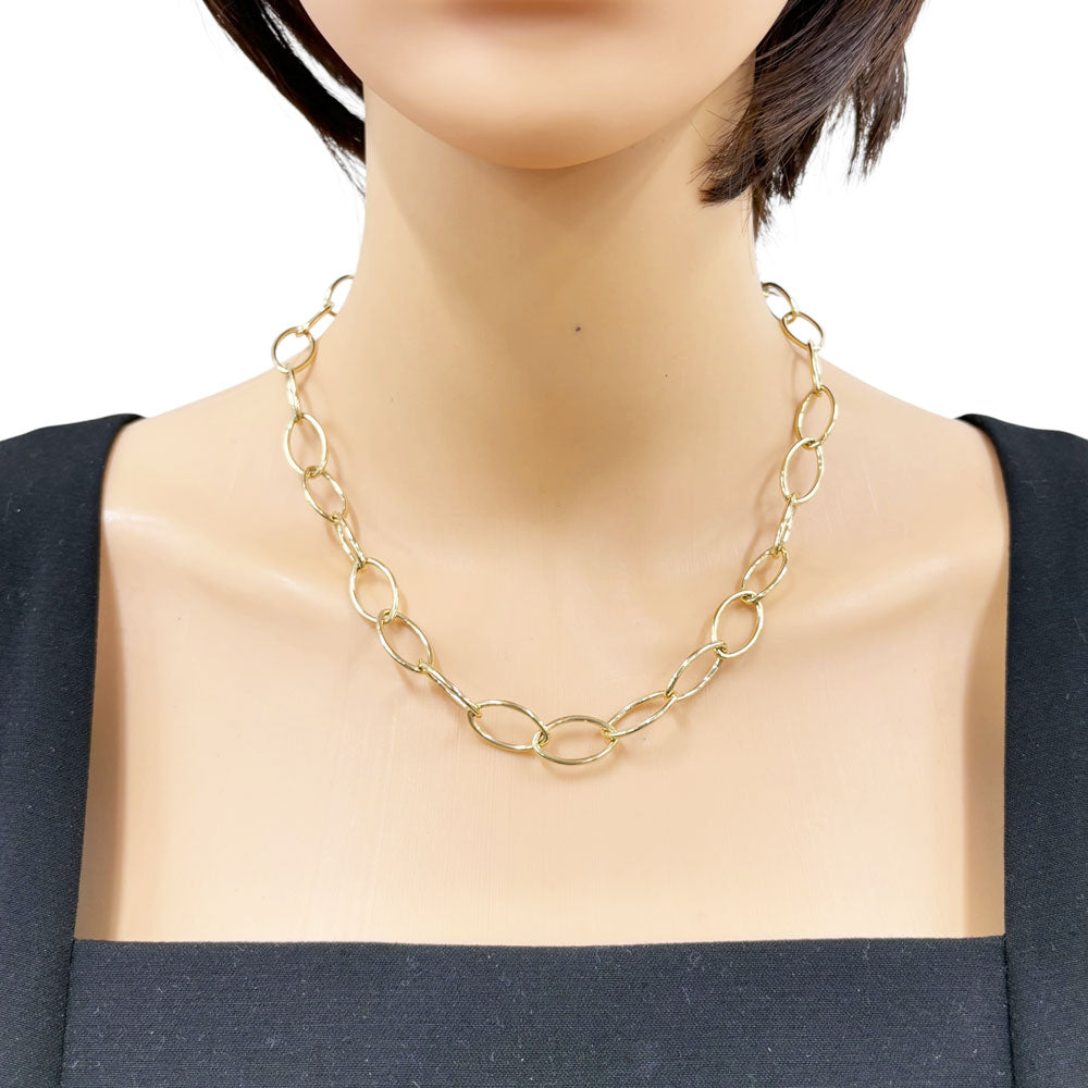 TIFFANY&Co. ティファニー オーバルリンク ネックレス 18金 K18