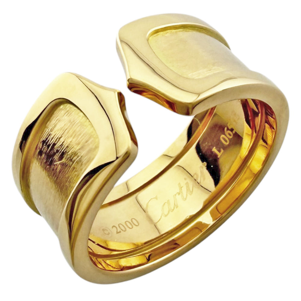 CARTIER カルティエ 2C リング 指輪 19号 18金 K18イエローゴールド