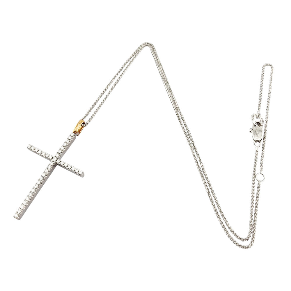 Damiani ダミアーニ クロス ネックレス 18金 K18ホワイトゴールド