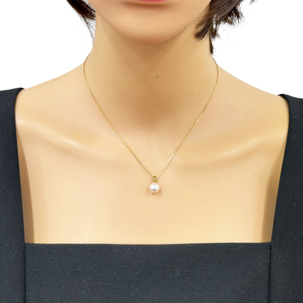 MIKIMOTO ミキモト ネックレス 18金 K18イエローゴールド パール