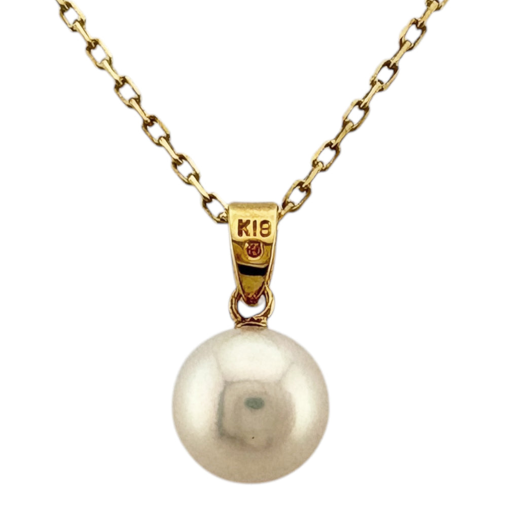 MIKIMOTO ミキモト ネックレス 18金 K18イエローゴールド パール