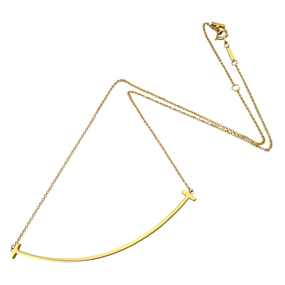 TIFFANY&Co. ティファニー Tスマイル ネックレス 18金 K18イエロー