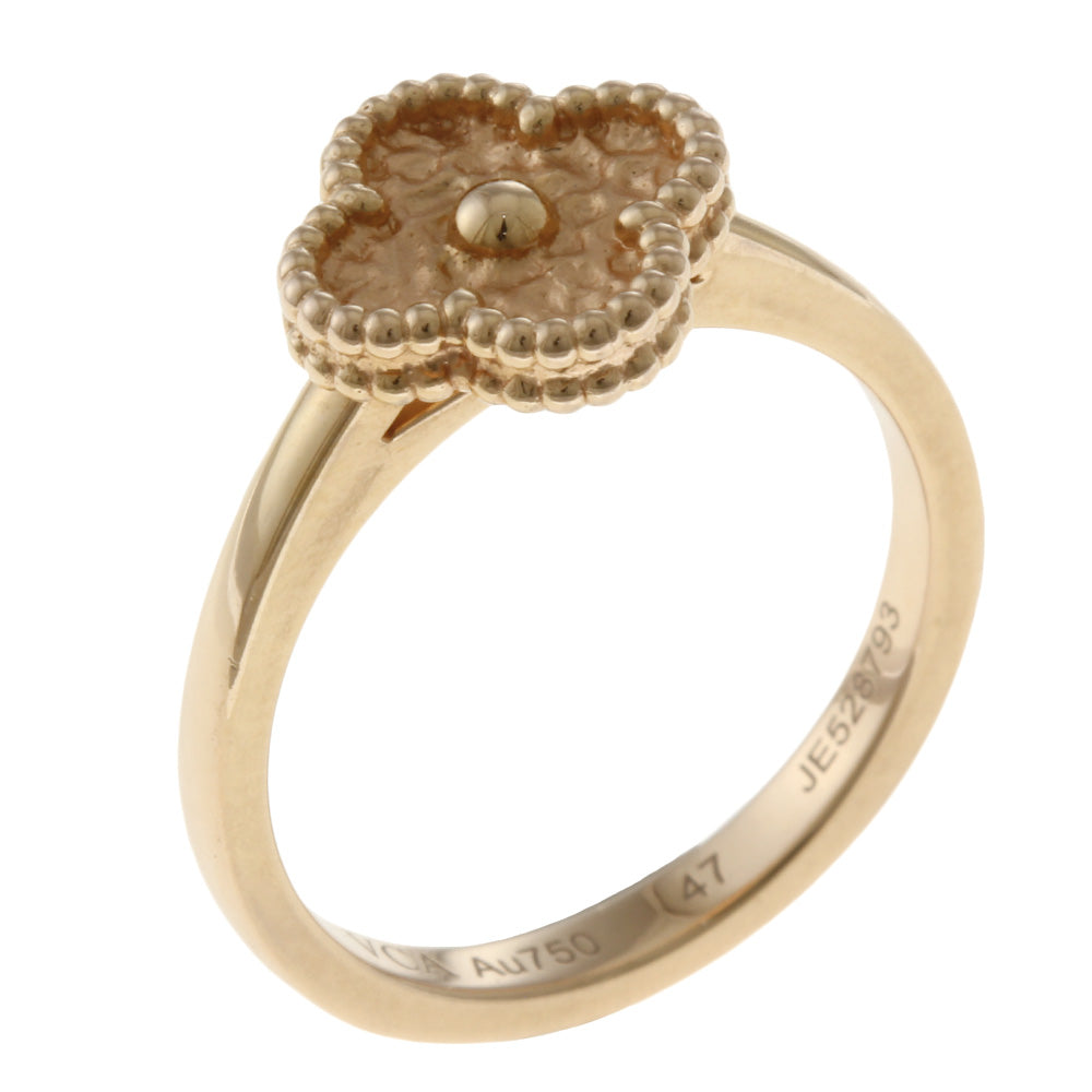 Van Cleef & Arpels Sweet Alhambra Ring, size 7, 18K, 18K pink