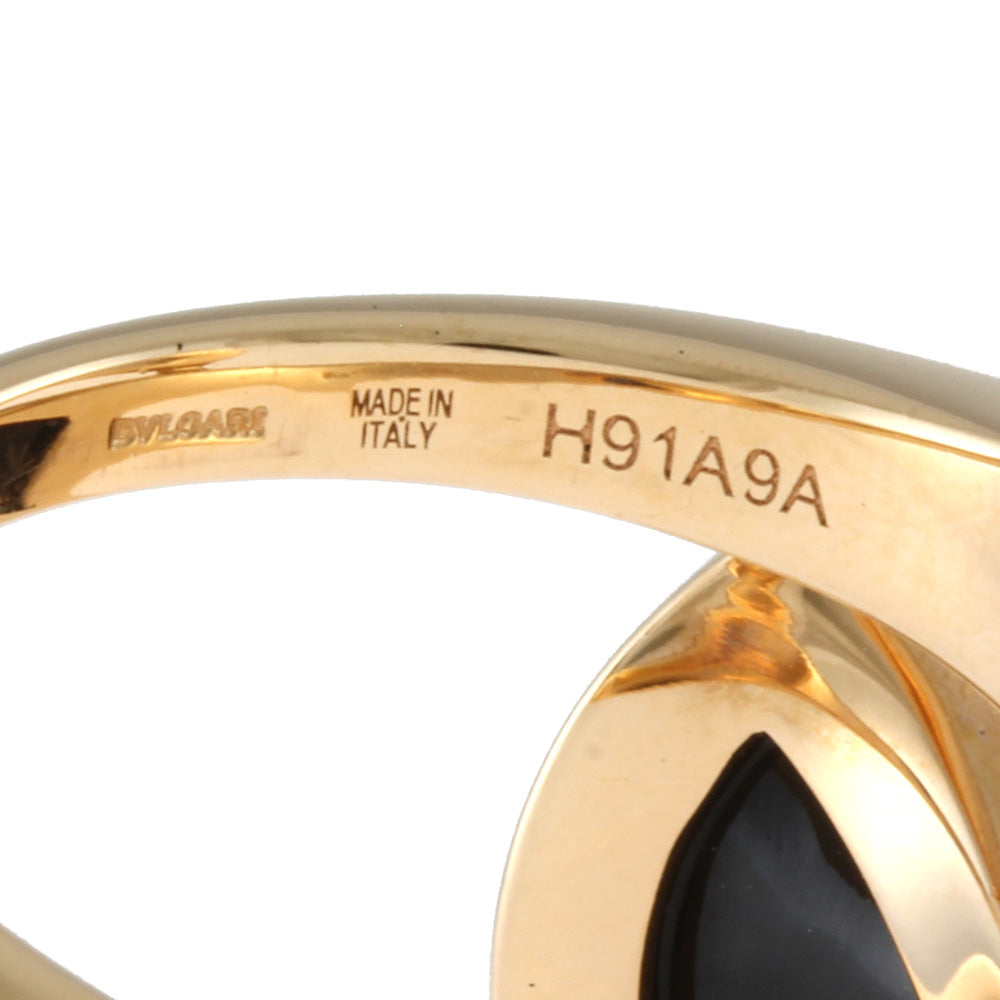 Limited Price Sale] BVLGARI Ring, Size 11, 18K Onyx, Women's