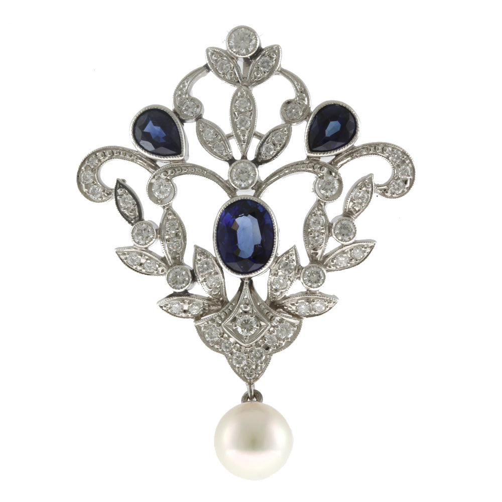 中古】 ミキモト MIKIMOTO Pt ペンダントトップ サファイア