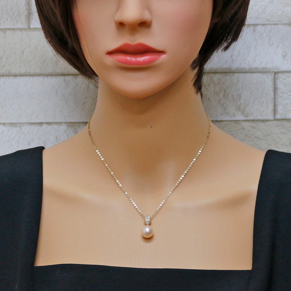 Used] TASAKI K18 Pendant Top Pearl: 1 bead Diamond 18K K18 Gold
