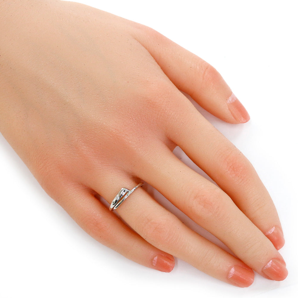 STAR JEWELRY スタージュエリー リング 指輪 8号 18金 K18ホワイト