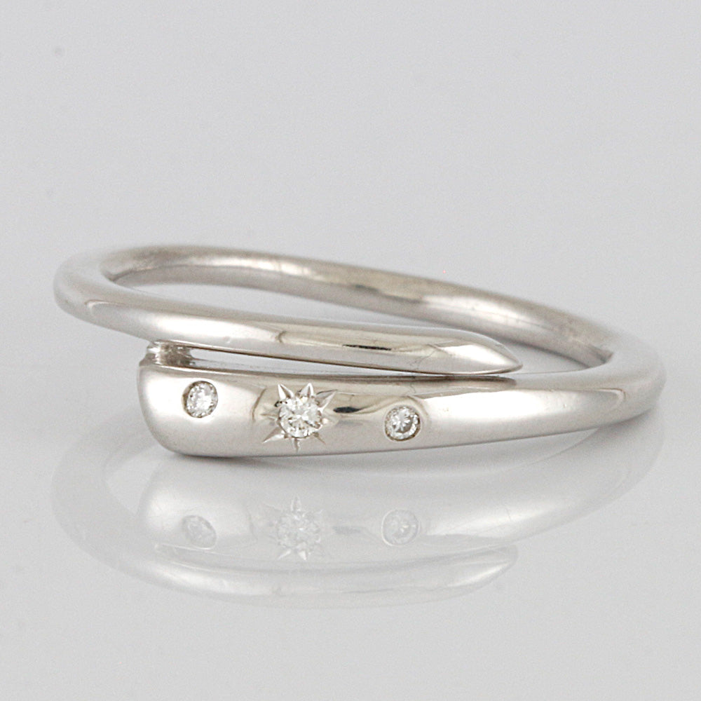 STAR JEWELRY スタージュエリー リング 指輪 8号 18金 K18ホワイト