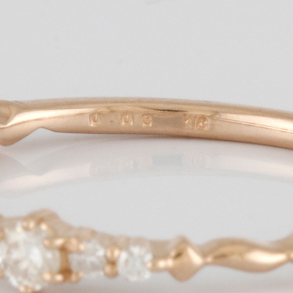 agete アガット リング 指輪 9.5号 18金 K18ピンクゴールド