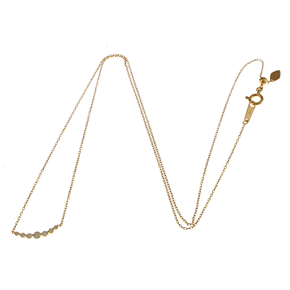 agete ゴールド　ダイヤモンドネックレス　【新品未使用】 agete アガット ネックレス 18金 K18ゴールド ダイヤモンド レディース