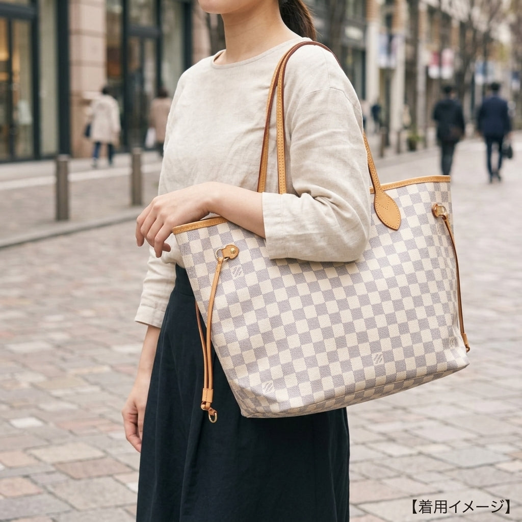 LOUIS VUITTON ルイヴィトン ネヴァーフルMM ダミエアズール トート