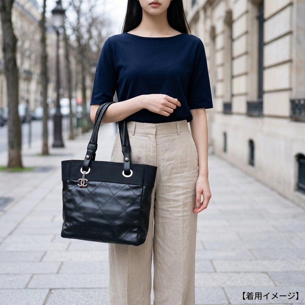 CHANEL シャネル パリビアリッツPM トートバッグ PVCコーティング