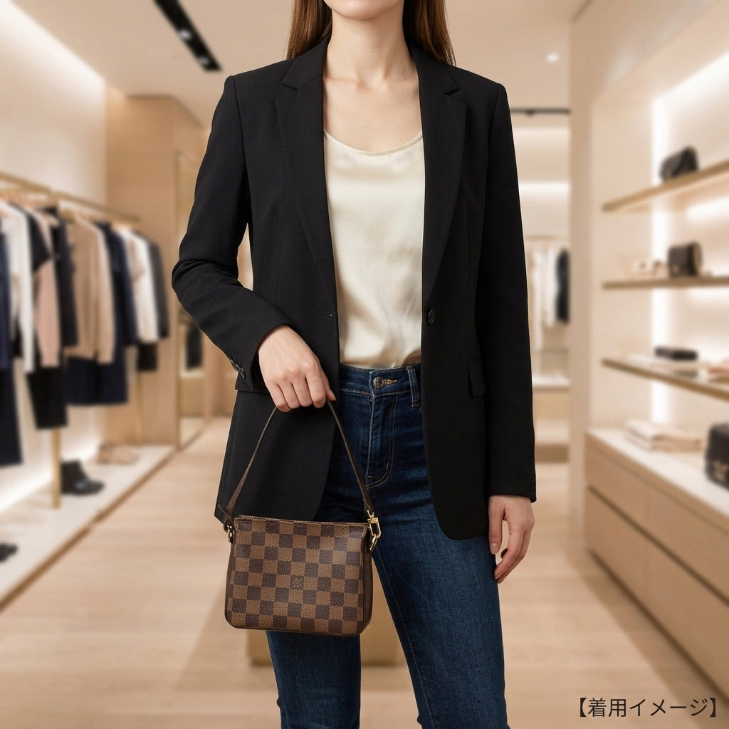 最終値下げ　ルイ・ヴィトン ダミエ・キャンバス ハンドバッグ LOUIS VUITTON ルイヴィトン トゥルース メイクアップ ダミエ
