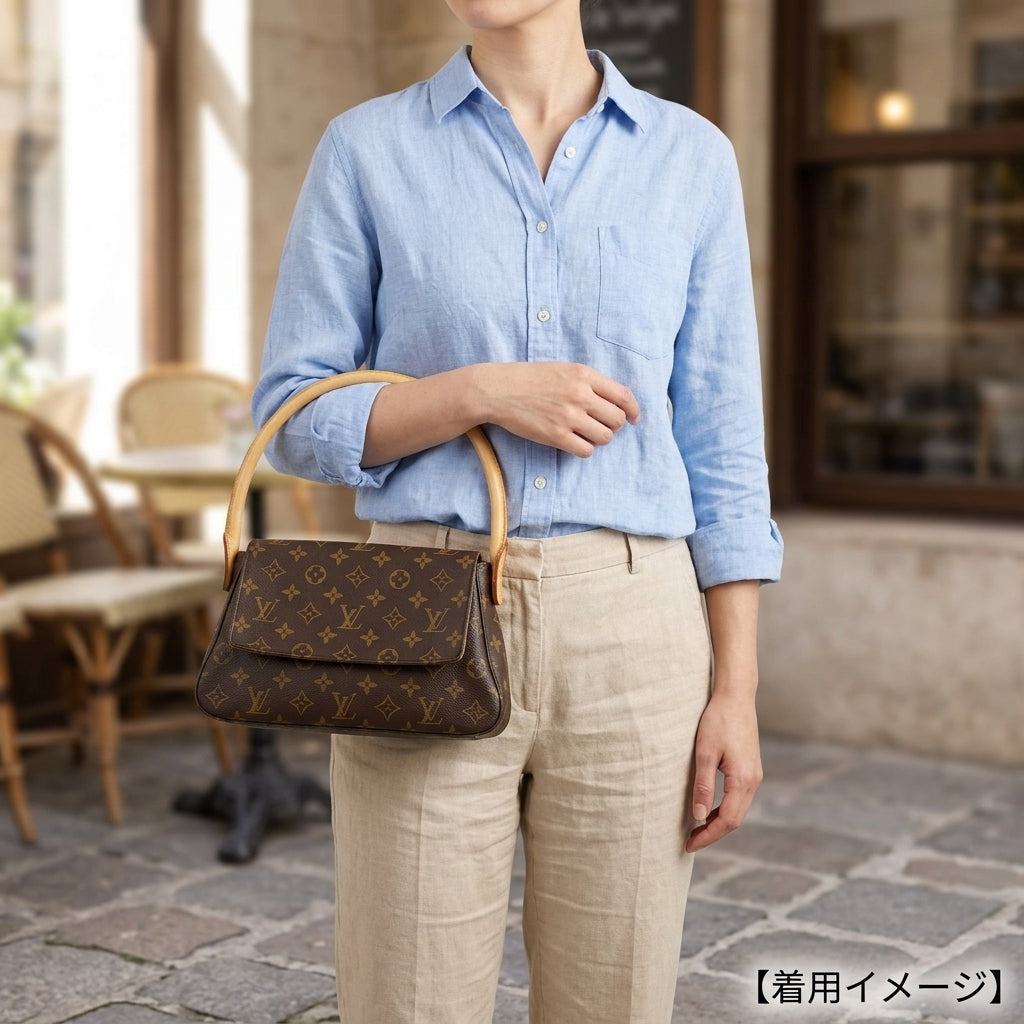 LOUIS VUITTON ルイヴィトン ミニルーピング モノグラム ハンドバッグ