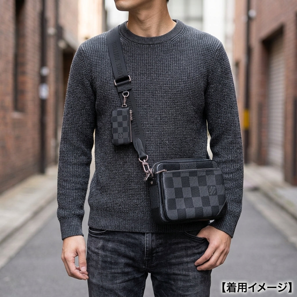 LOUIS VUITTON ルイヴィトン トリオメッセンジャー ダミエグラフィット