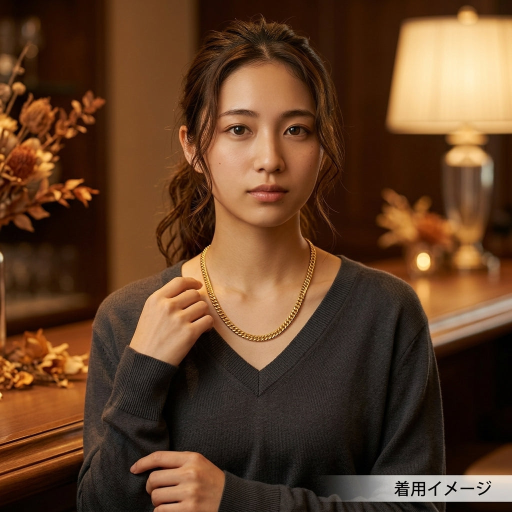 喜平 ネックレス 6面ダブル 50cm K18 6DCW 約 30g 喜平ネックレス 6面